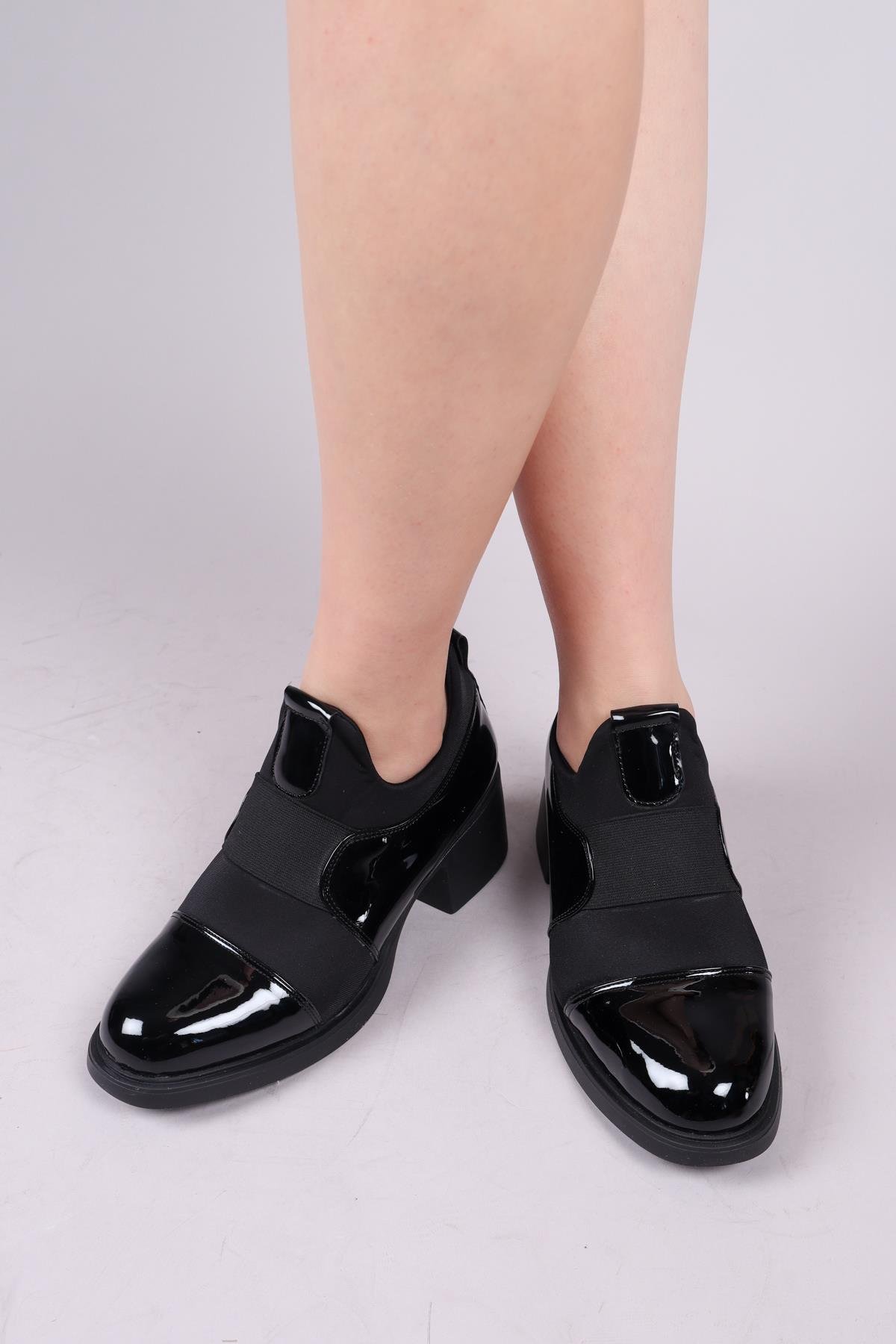 VELIN Rugan Garnili Topuklu Bootie SİYAHBOT