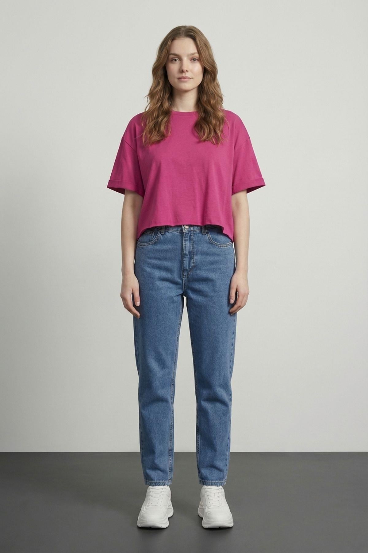 Quzu Basic Tshirt Fuşya