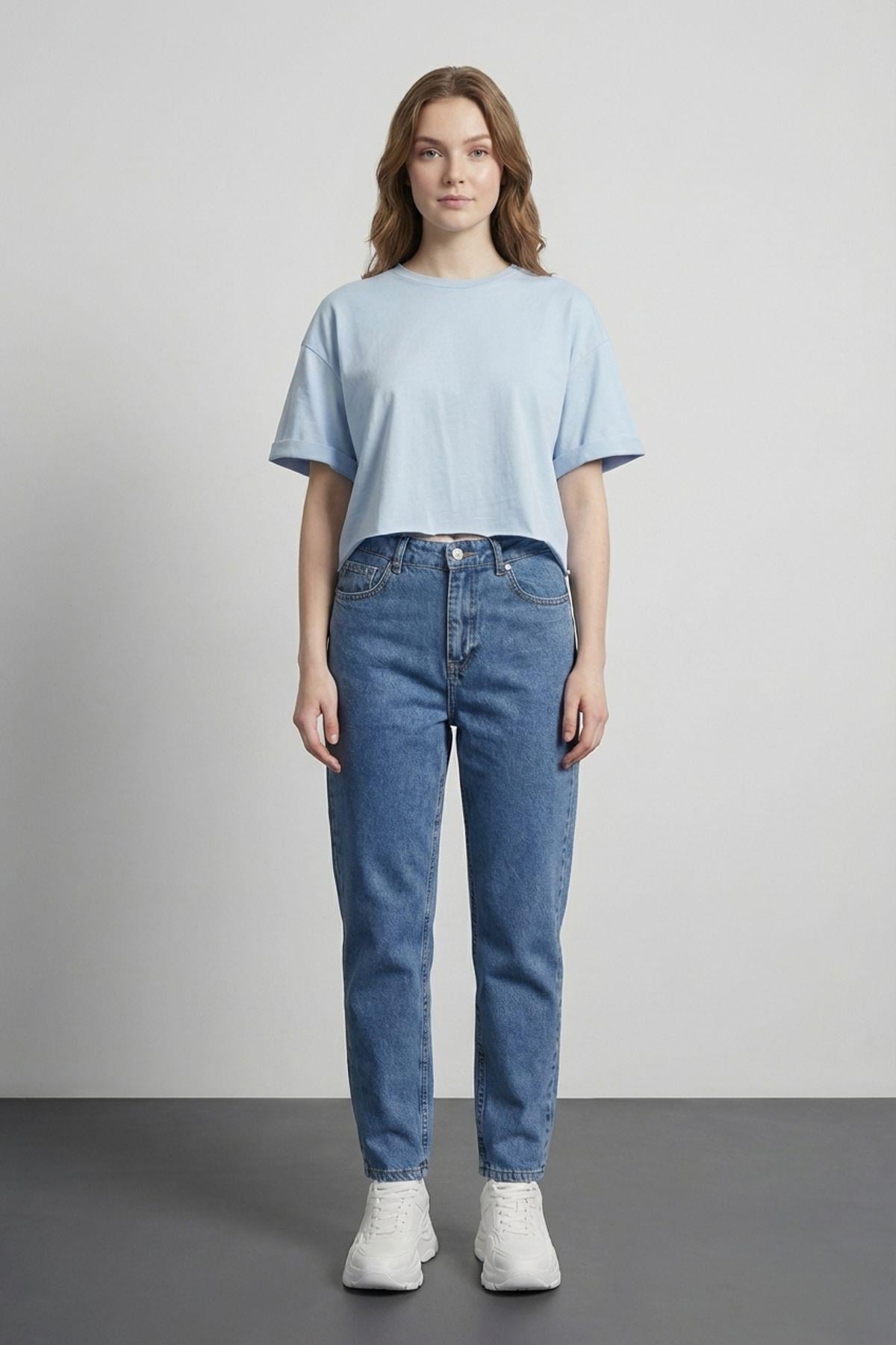 Quzu Basic Tshirt Mavi