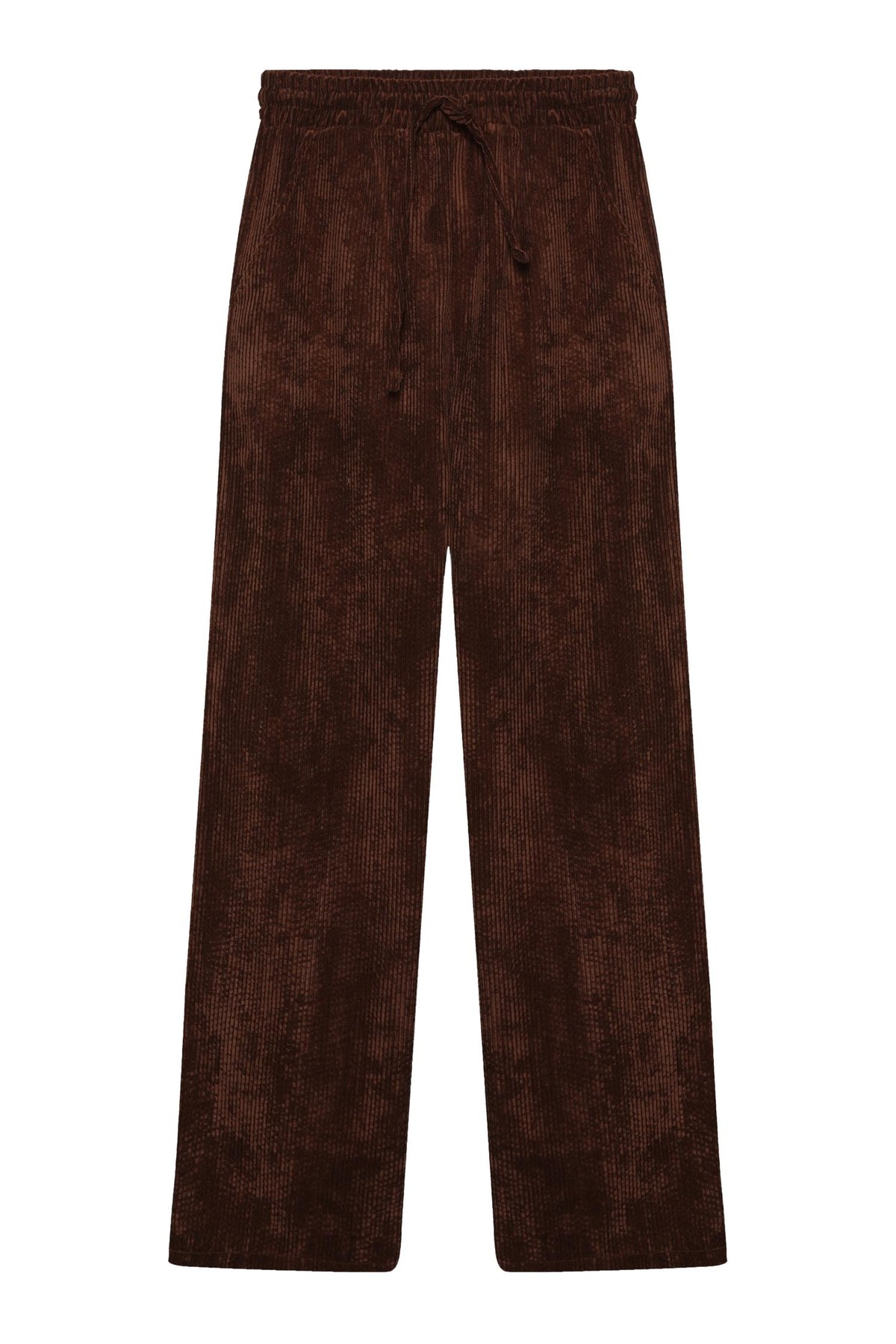 Quzu Beli Lastikli Pantolon Kahve