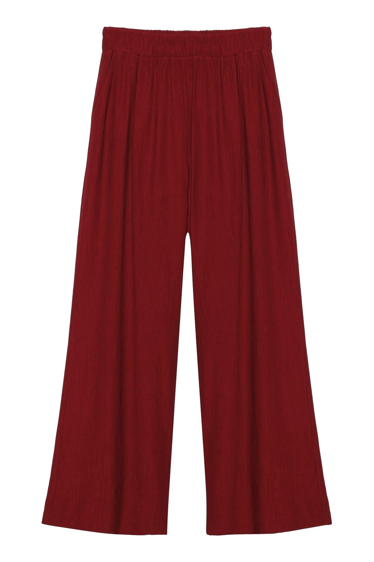 Quzu Bol Kesim Pantolon Bordo