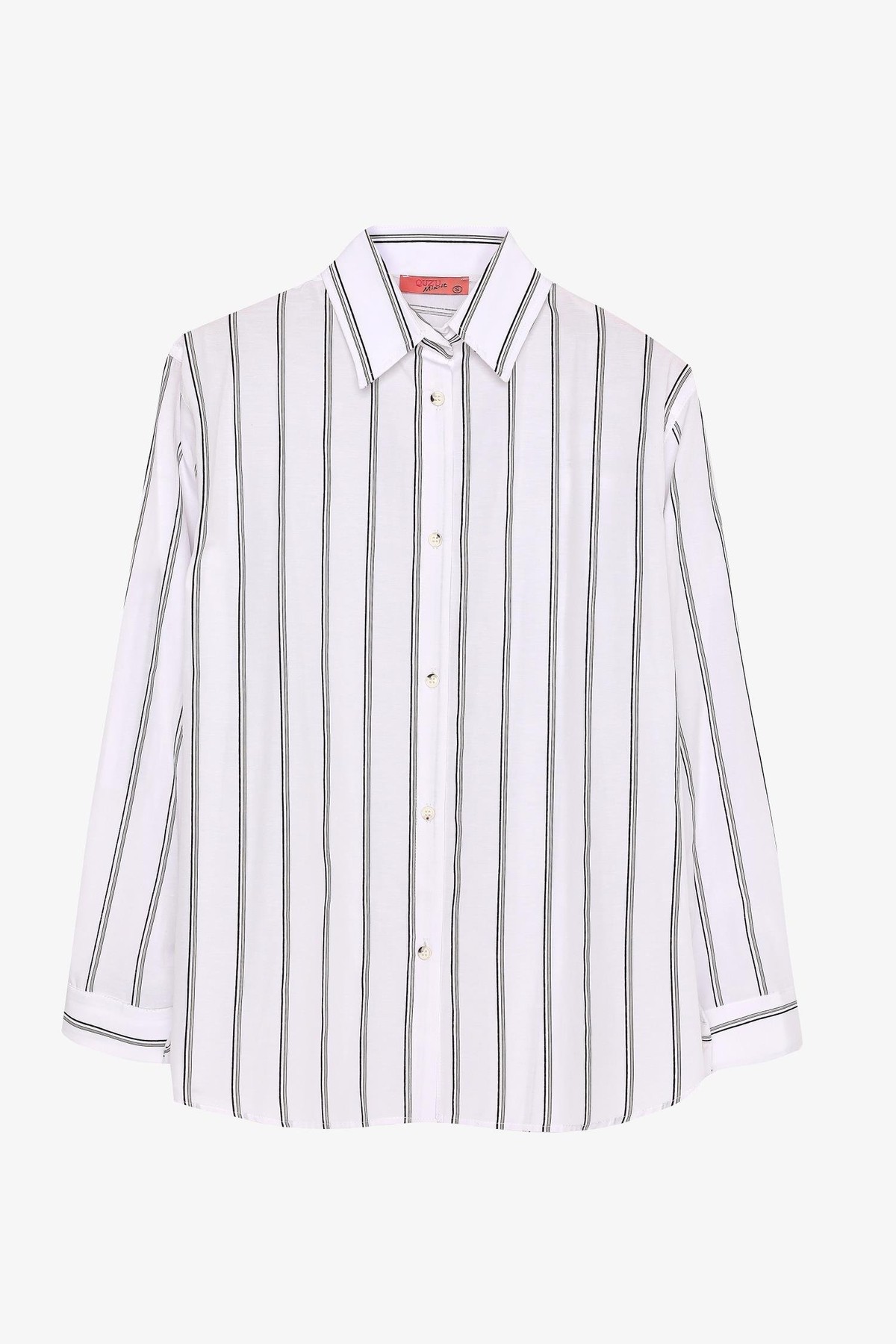 Quzu Çzigili Gömlek Beyaz