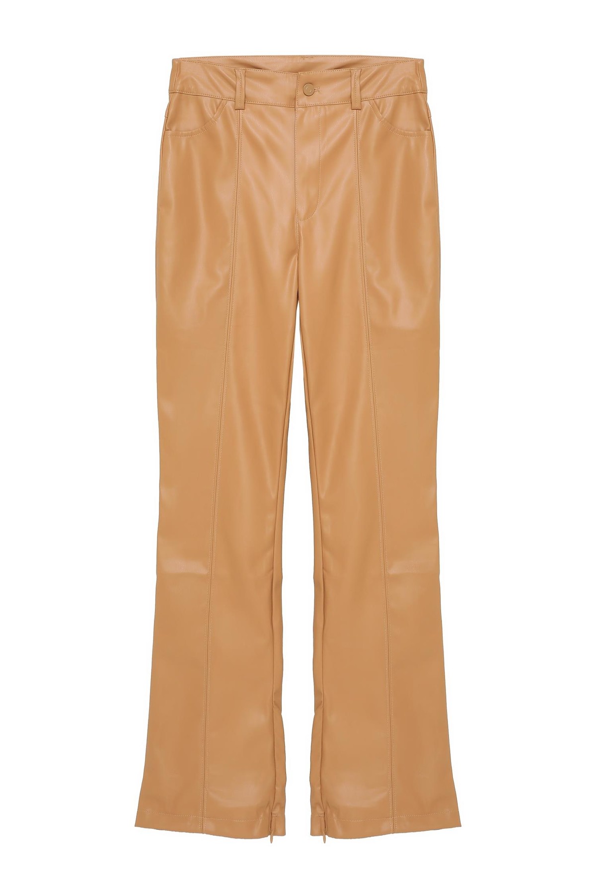 Quzu Deri Pantolon Camel
