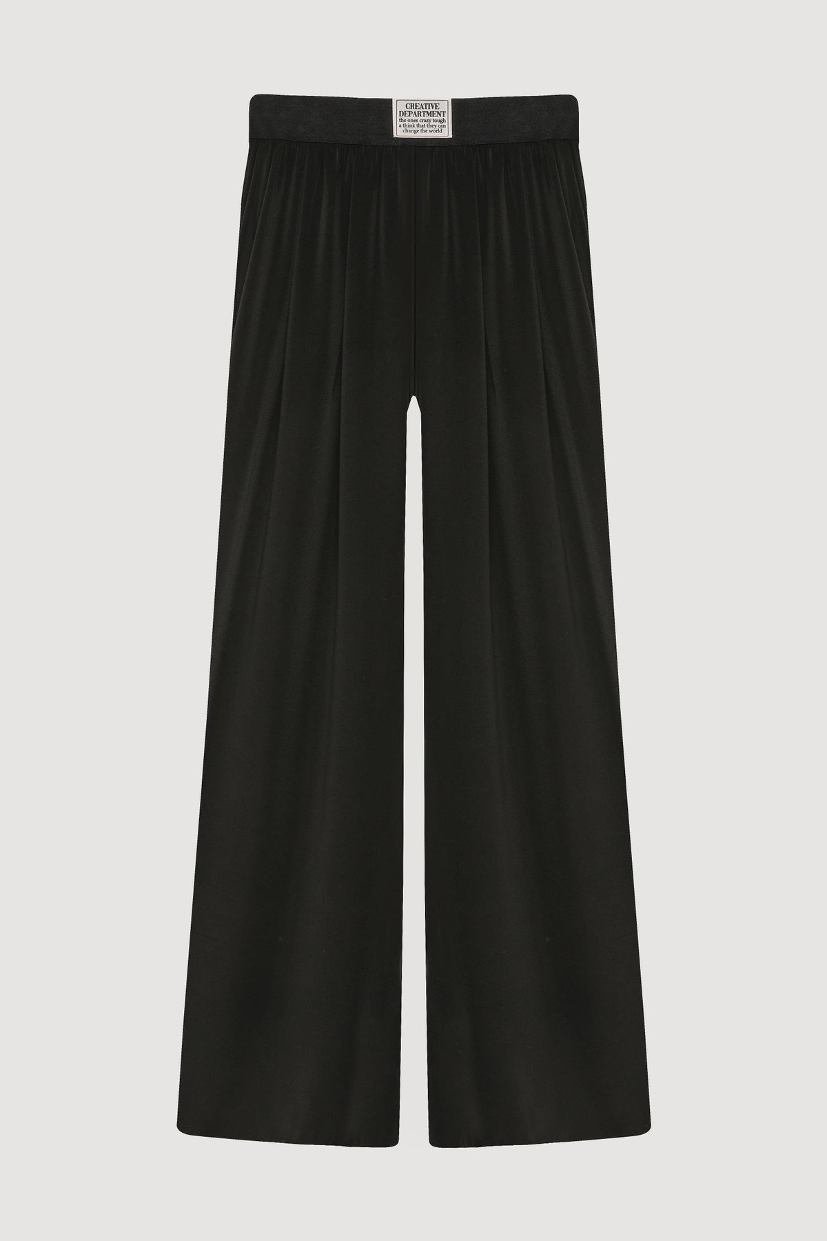 Quzu Etiket Detaylı Pantolon Siyah