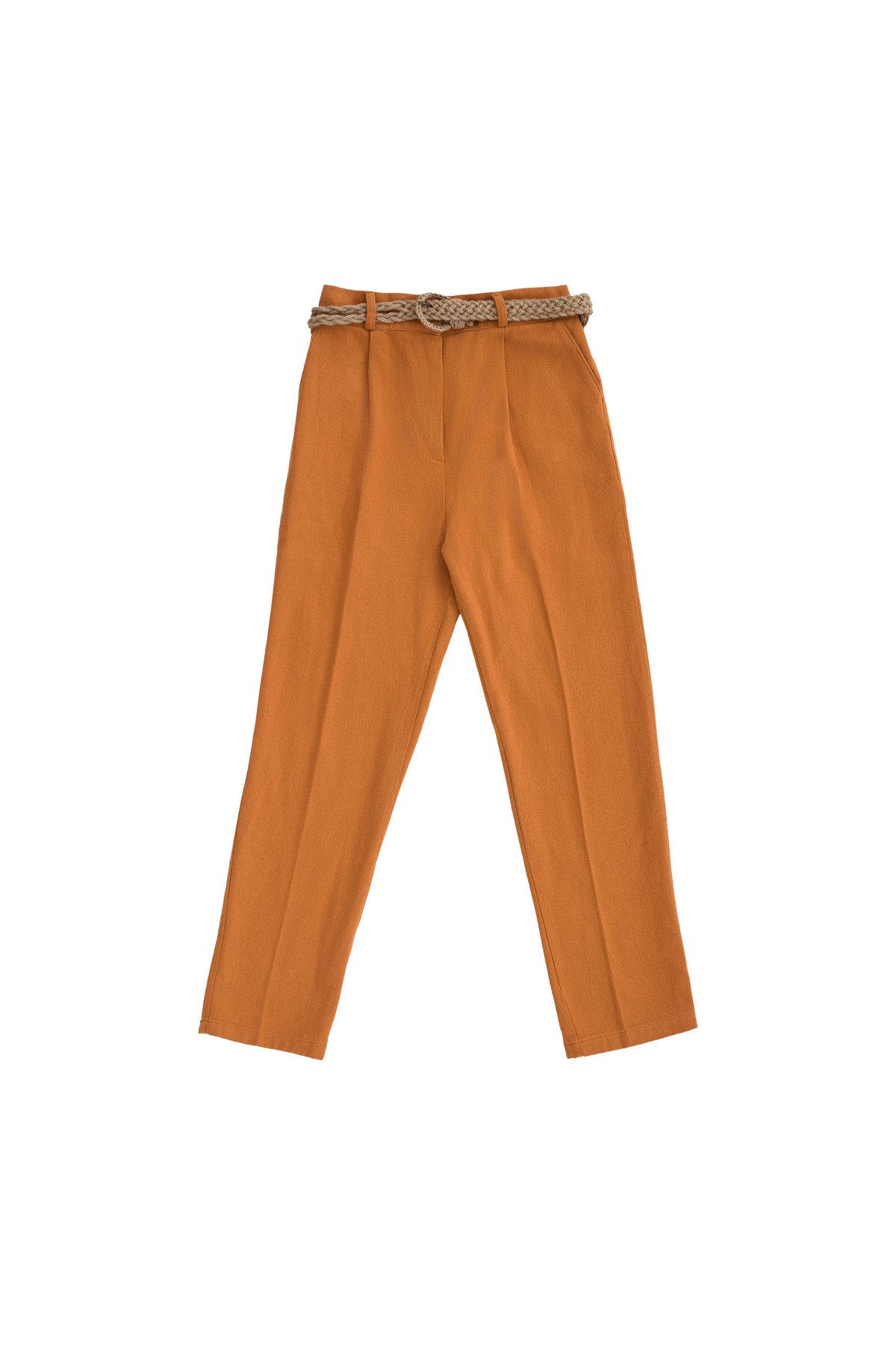 Quzu Hasır Kemerli Pantolon Kiremit 23K