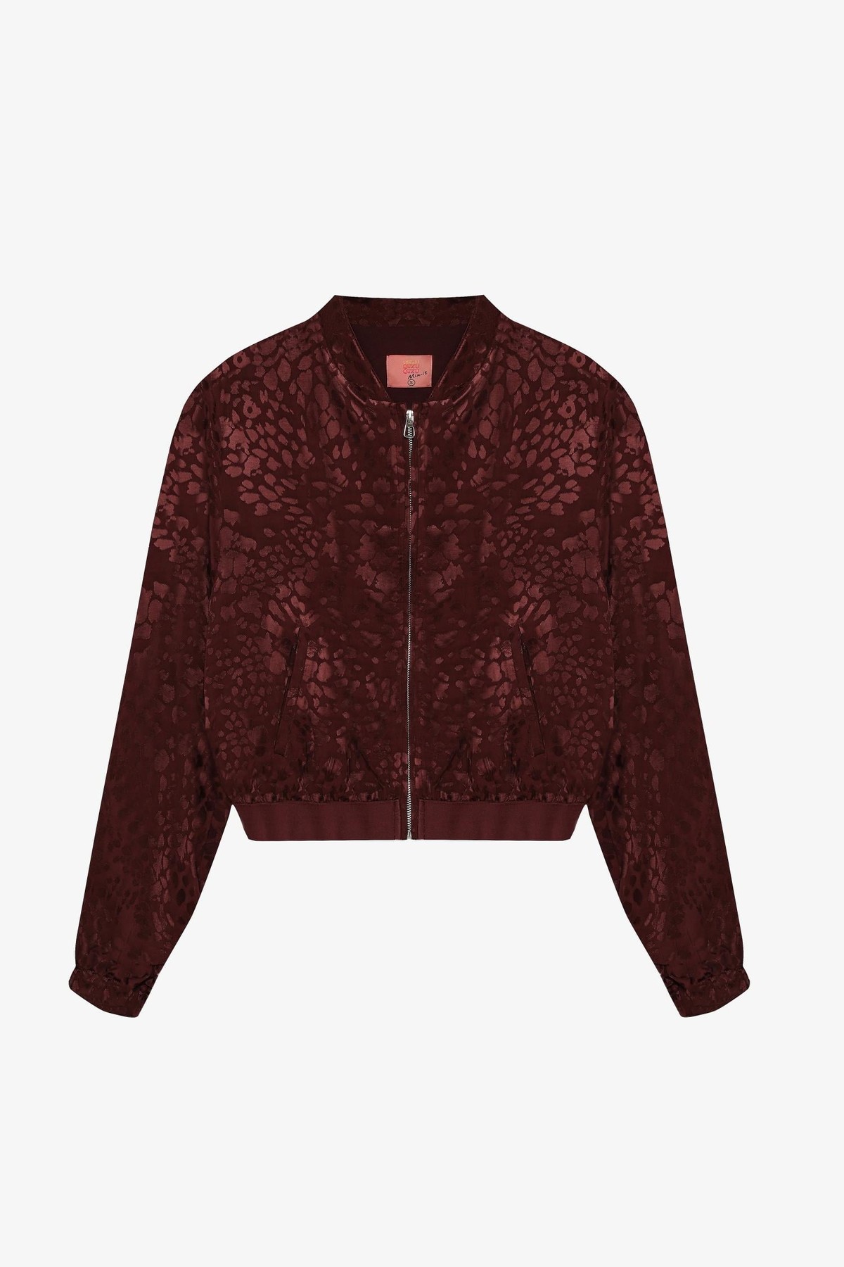 Quzu Lastik Detaylı Bomber Ceket Bordo