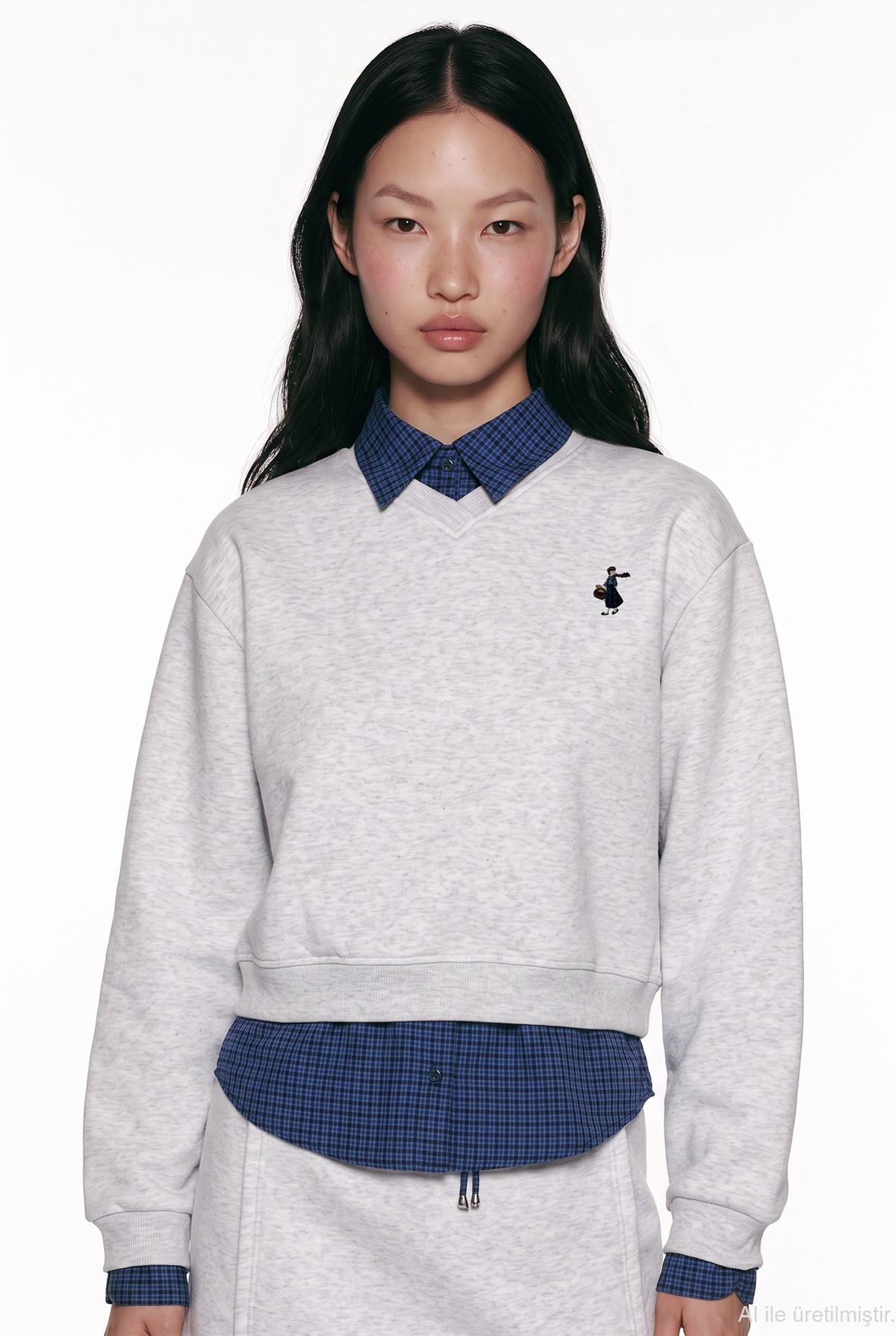 Quzu Nakış Detaylı Sweatshirt Karmelanj