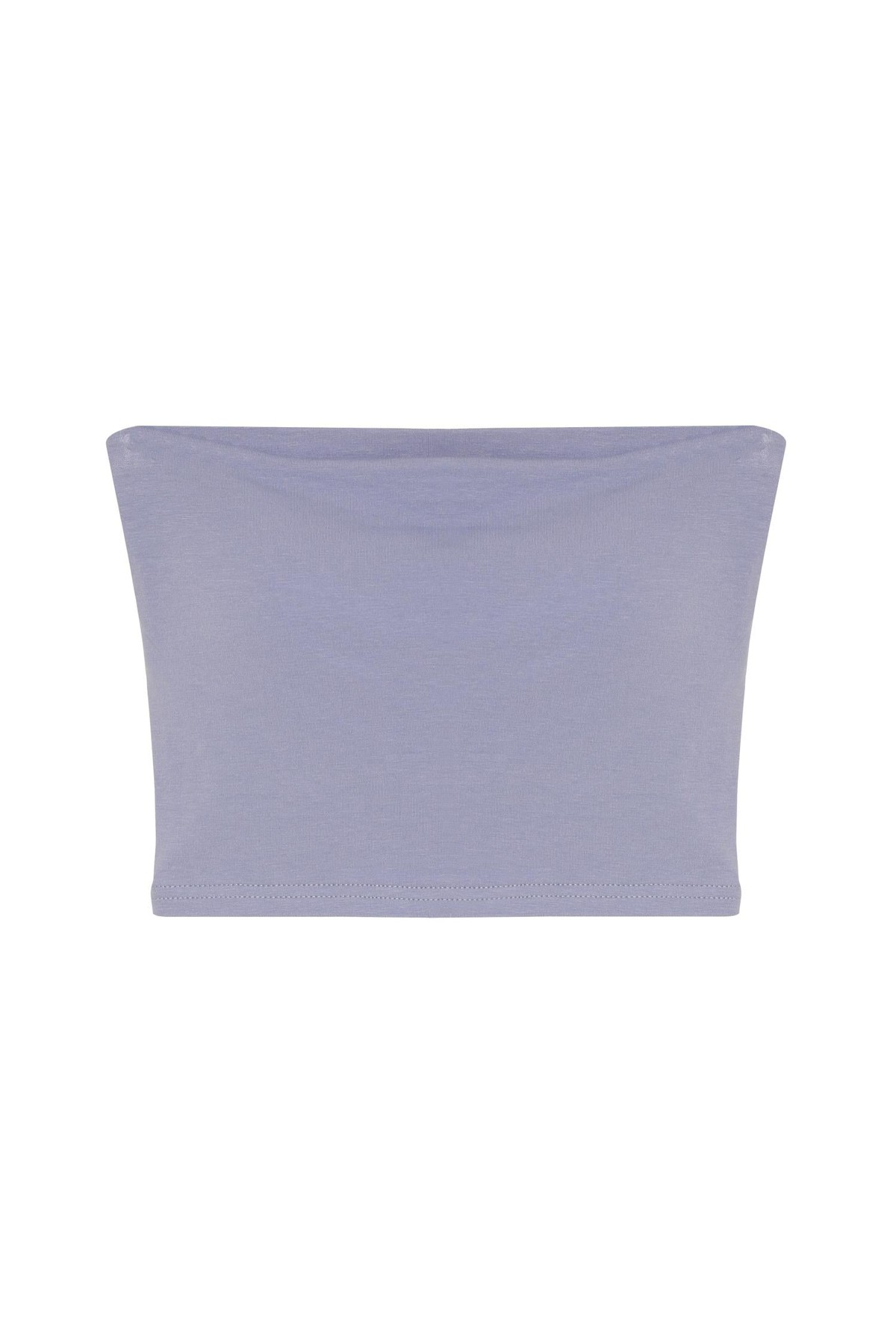 Quzu Straplez Crop Top Mavi