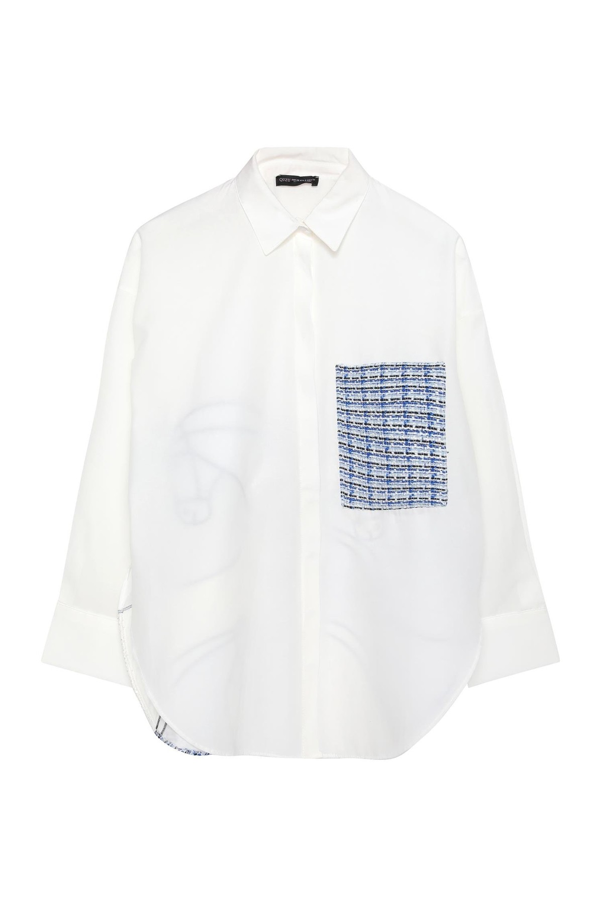 Quzu Tuvid Detaylı Gömlek Ekru