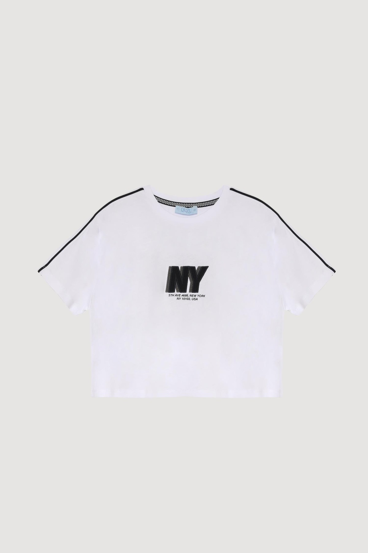 Quzu Aplike Detaylı T-shirt Beyaz