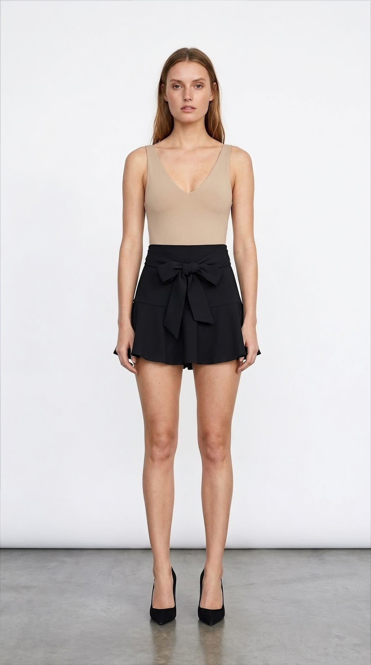 Quzu Strappy Blouse Beige