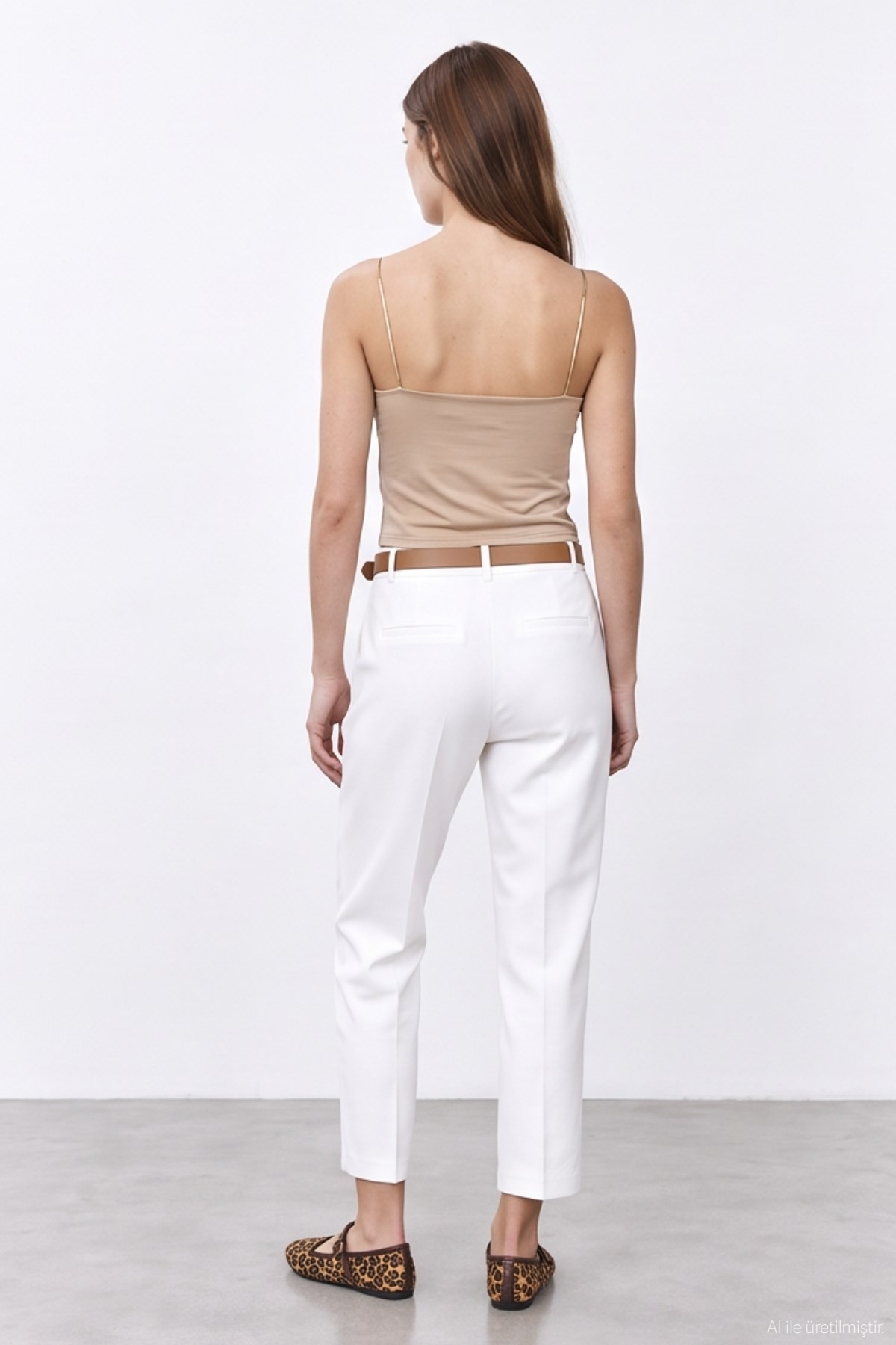 Quzu Strappy Blouse Beige