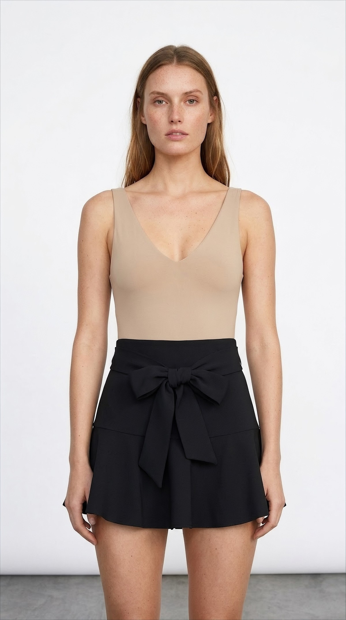 Quzu Strappy Blouse Beige