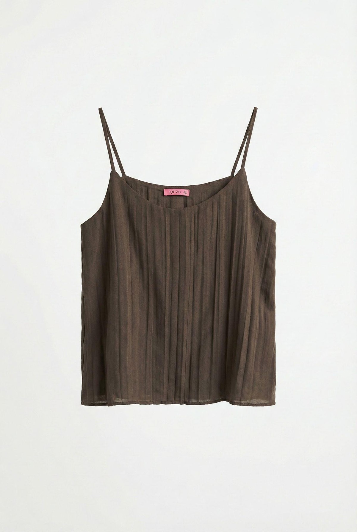 Quzu Askılı Bluz Kahve