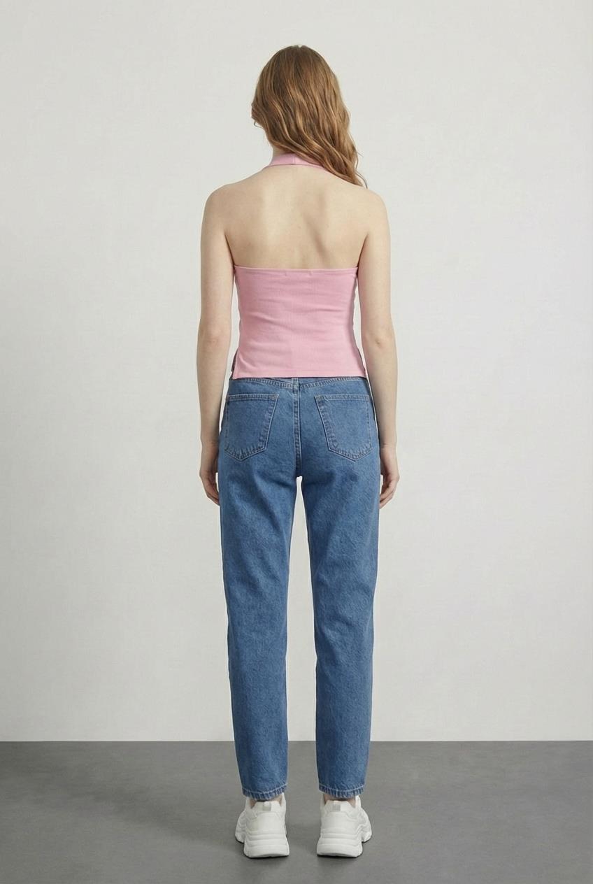 Quzu Askılı Bluz Pembe