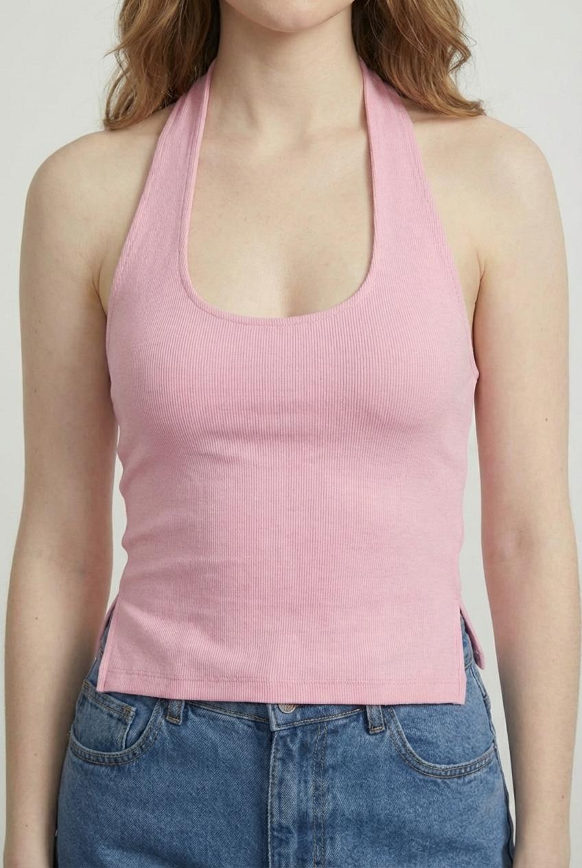 Quzu Askılı Bluz Pembe