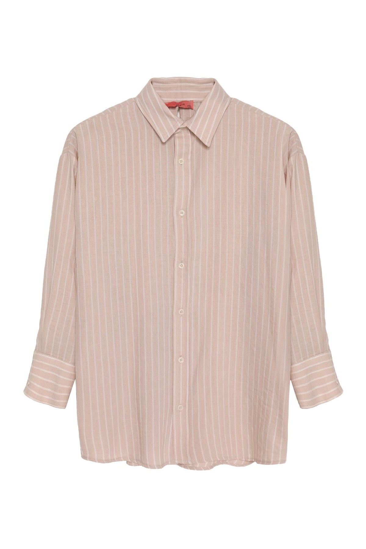 Quzu Bağcık Detaylı Gömlek Bej