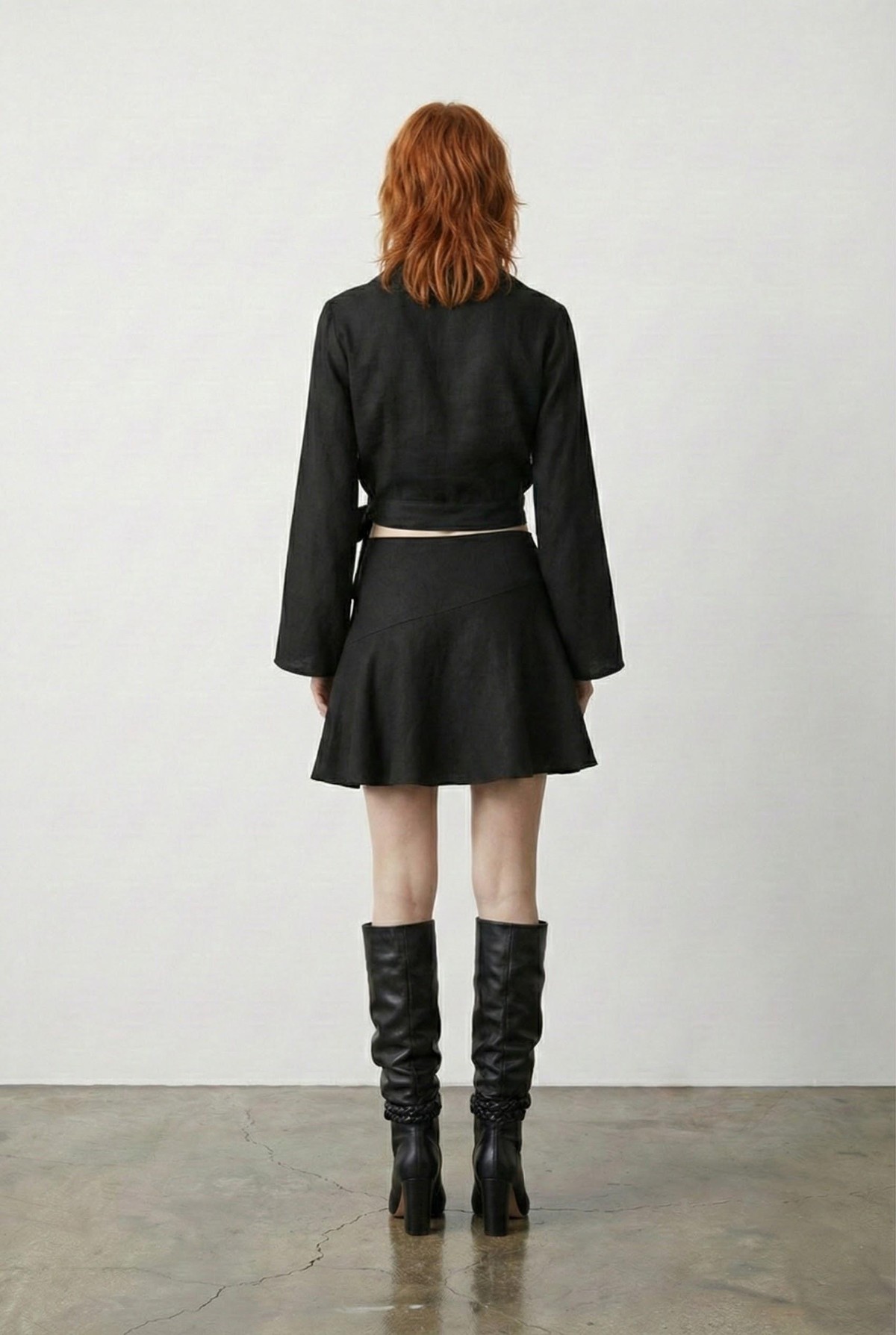 Quzu Bağlama Detaylı Bluz Siyah