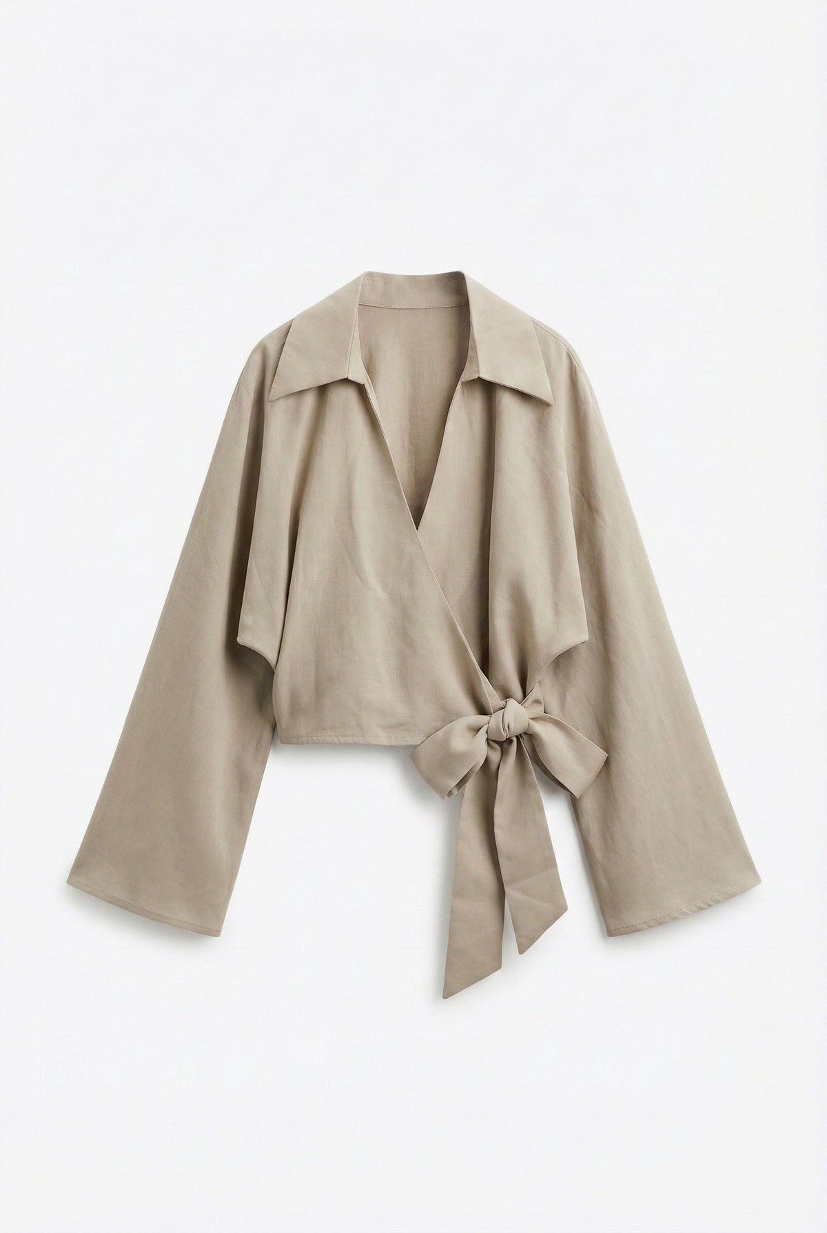 Quzu Bağlama Detaylı Bluz Taş