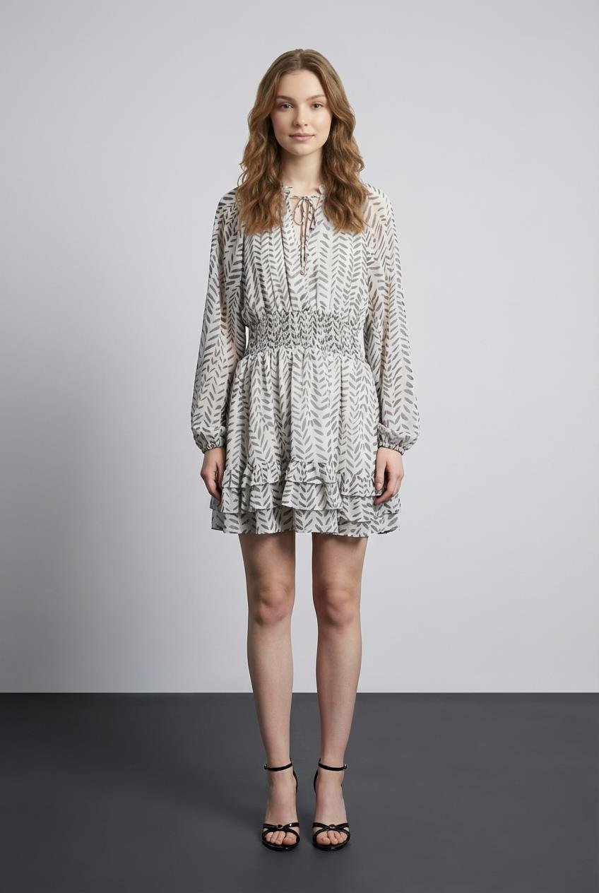 Quzu Bağlama Detaylı Elbise Haki