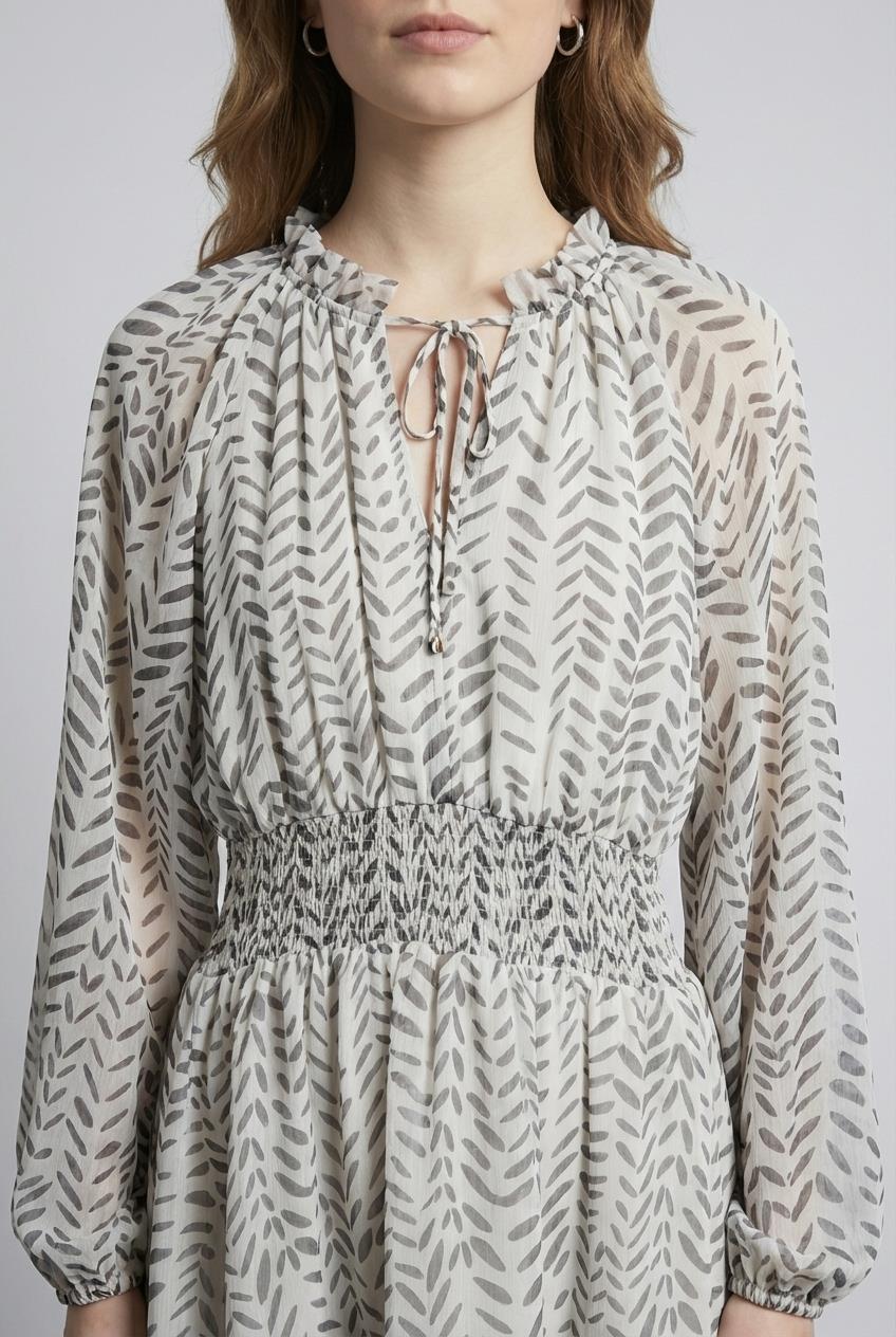 Quzu Bağlama Detaylı Elbise Haki