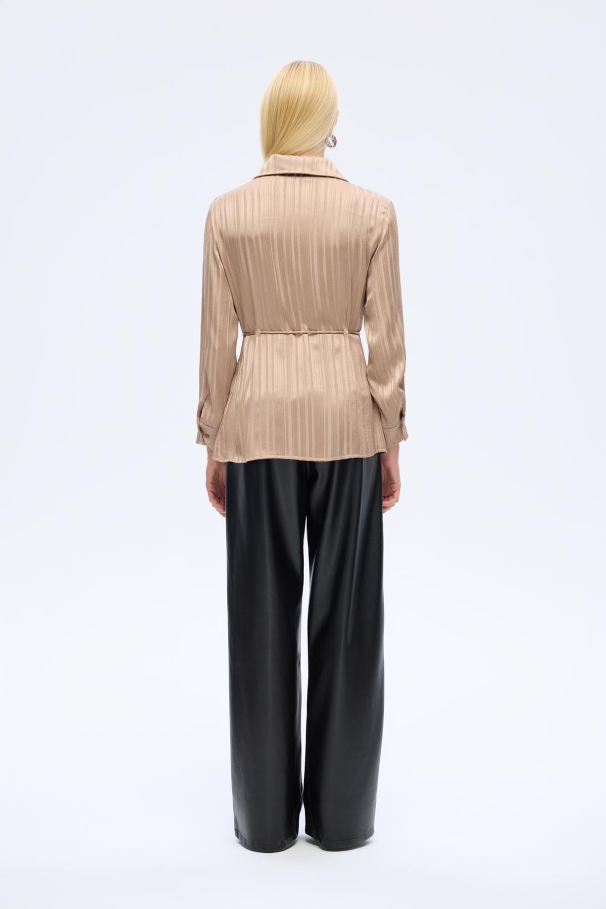 Quzu Bağlama Detaylı Gömlek Vizon