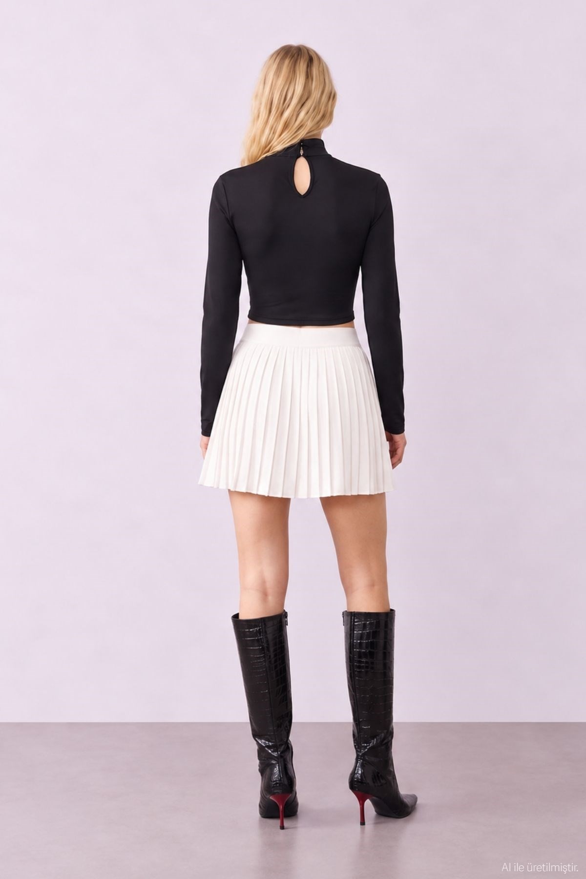 Quzu Turtleneck Blouse Black