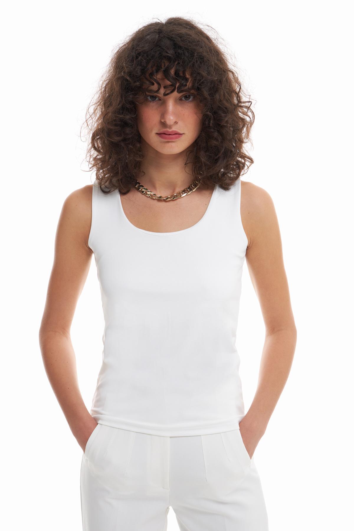 Quzu Basıc Bluz Ekru