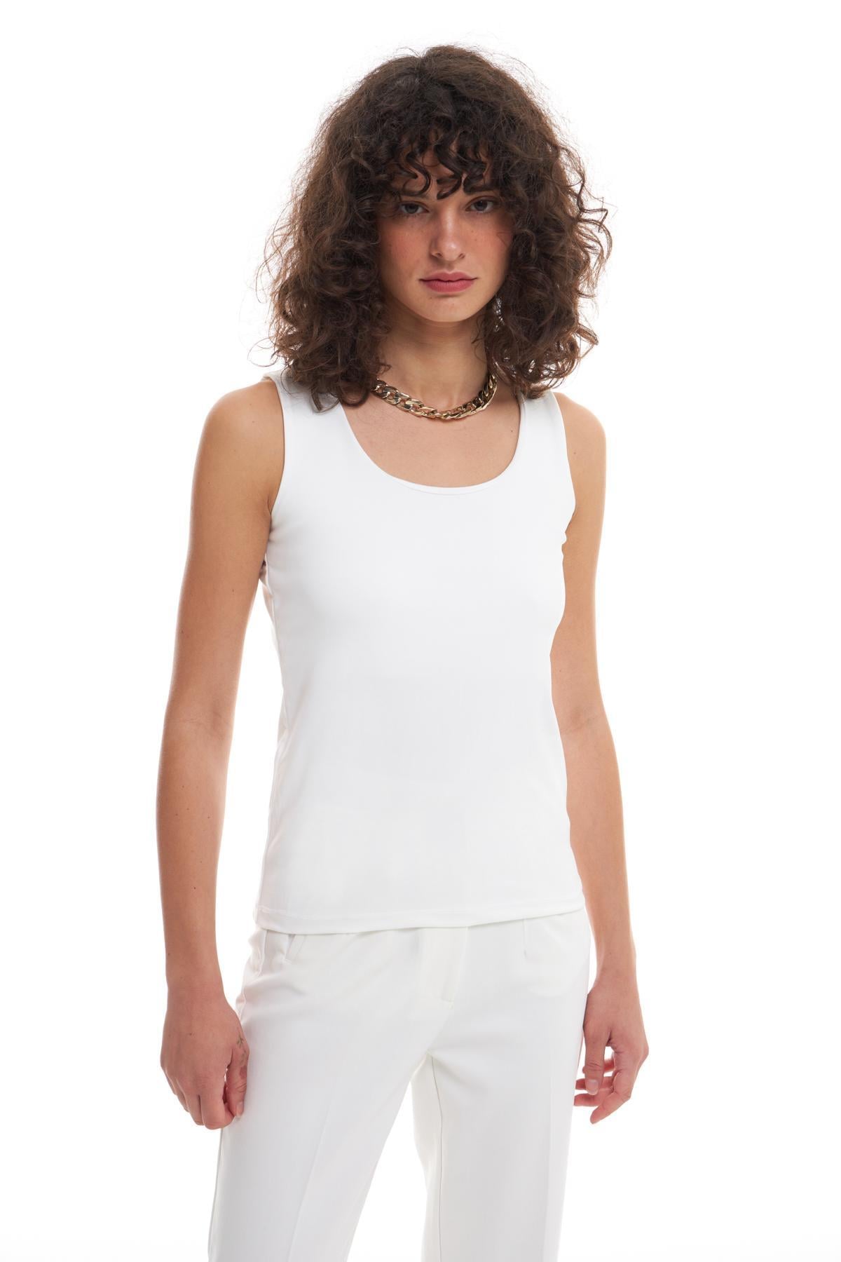 Quzu Basıc Bluz Ekru