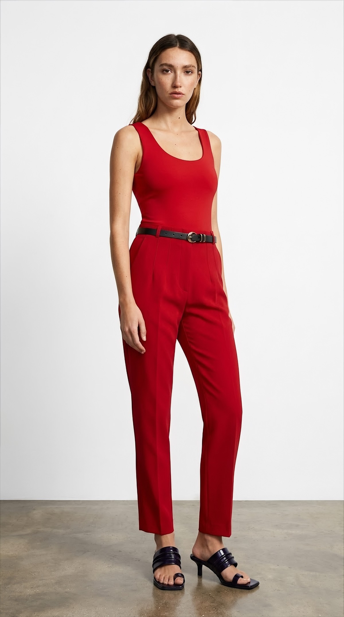 Quzu Basic Blouse Red
