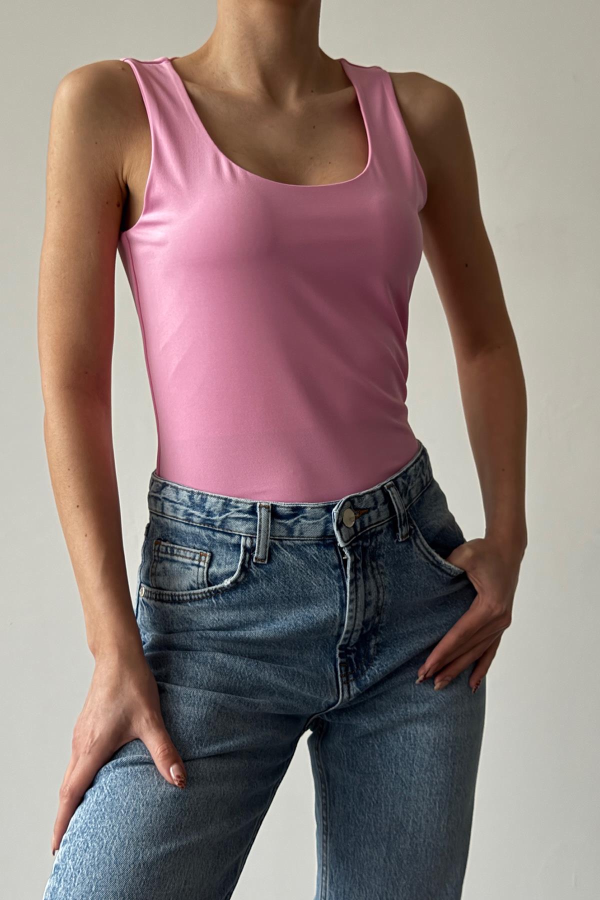 Quzu Basıc Bluz Pembe