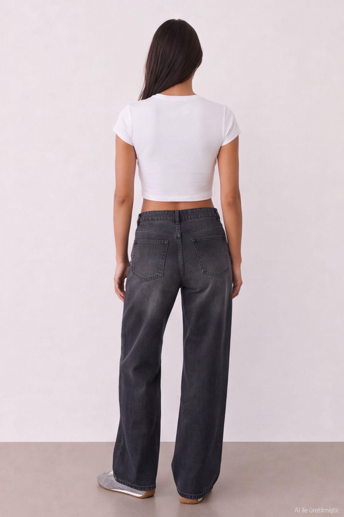 Quzu Basic Crop T-shirt Ekru
