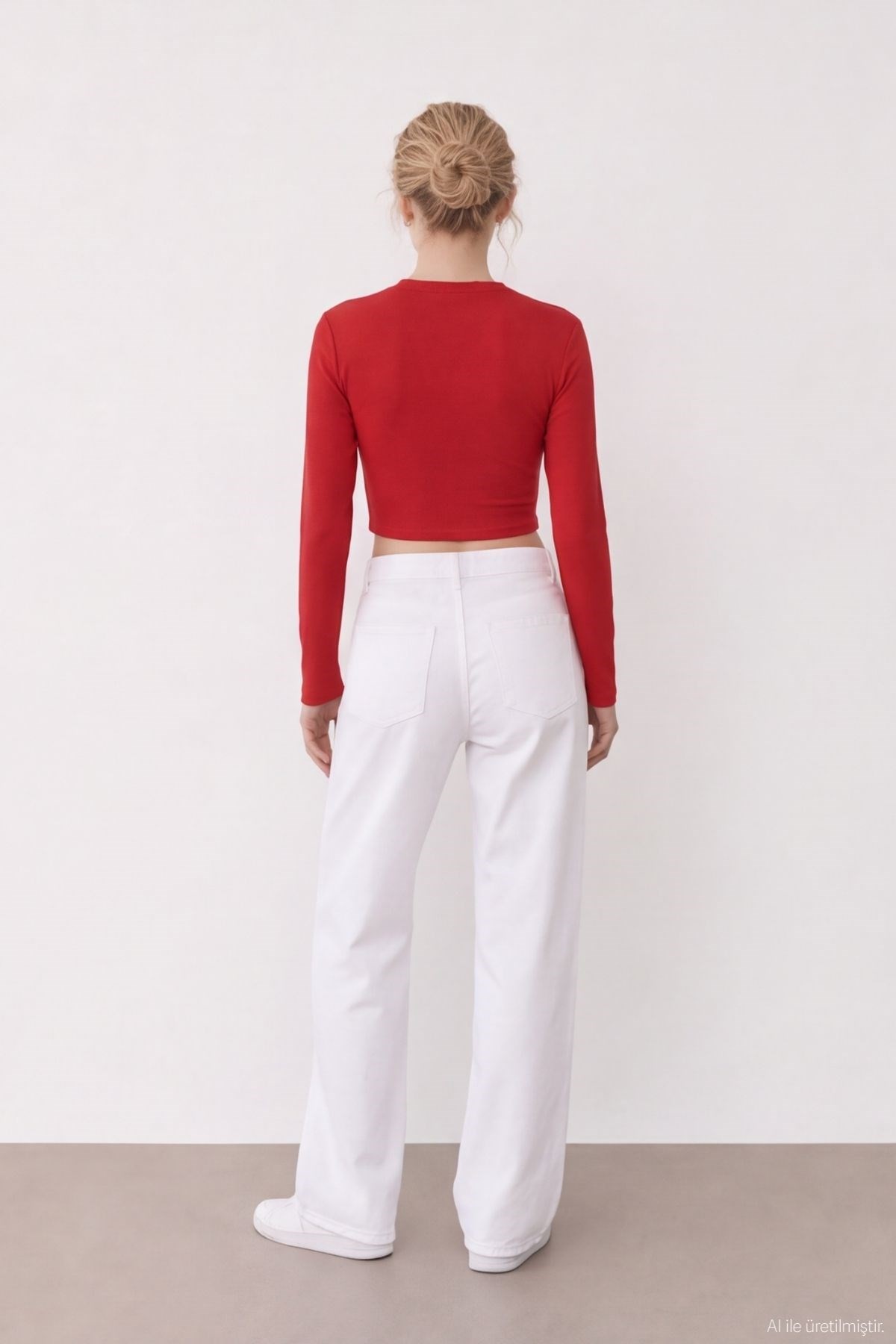 Quzu Basic Crop Top Kırmızı