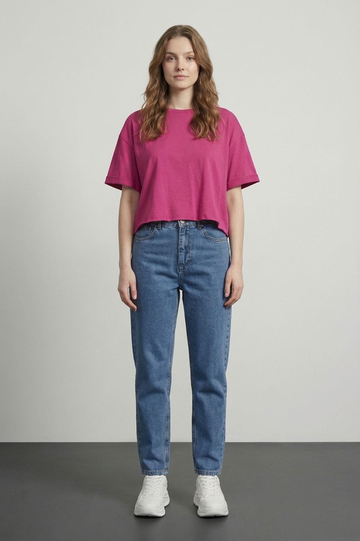 Quzu Basic Tshirt Fuşya