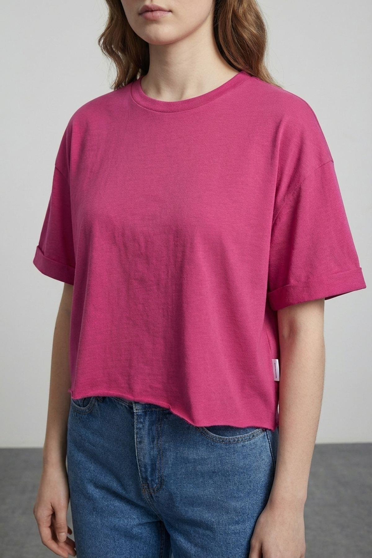 Quzu Basic Tshirt Fuşya