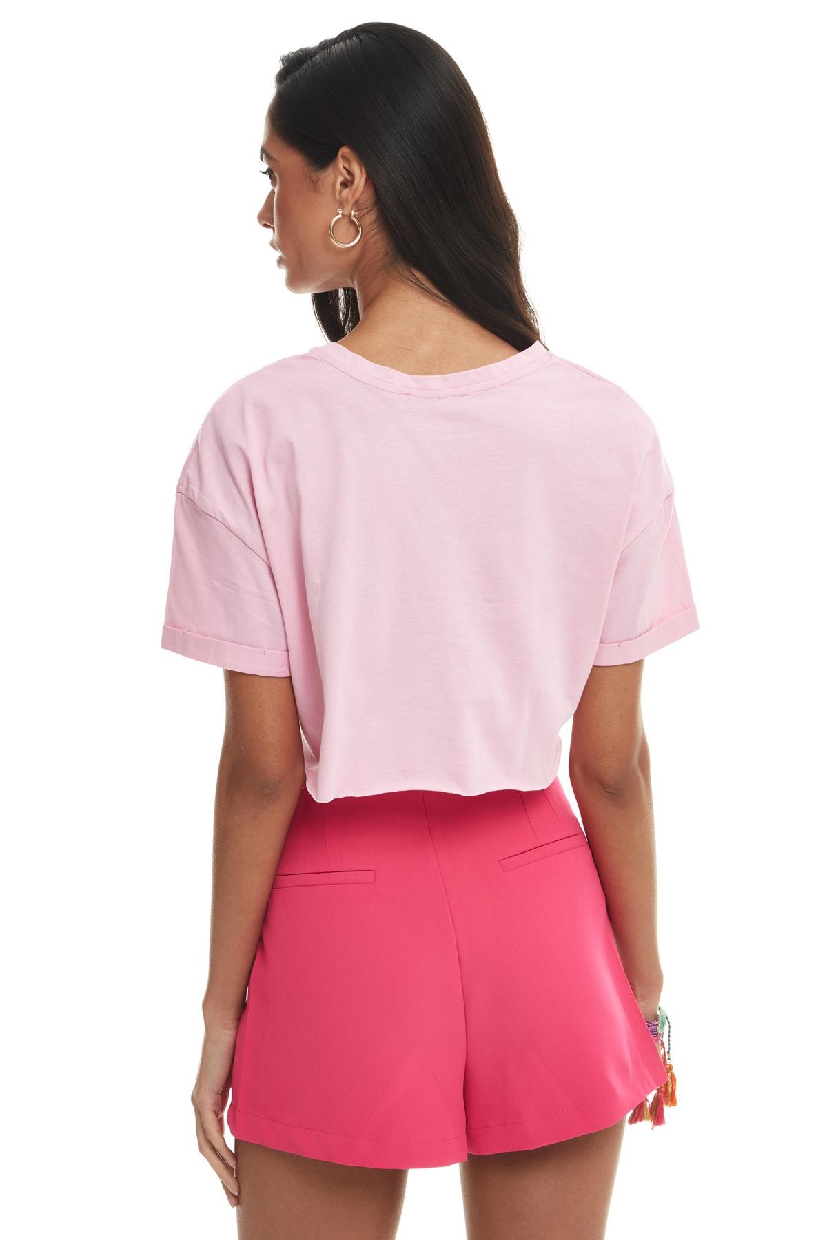 Quzu Basic Tshirt Pembe