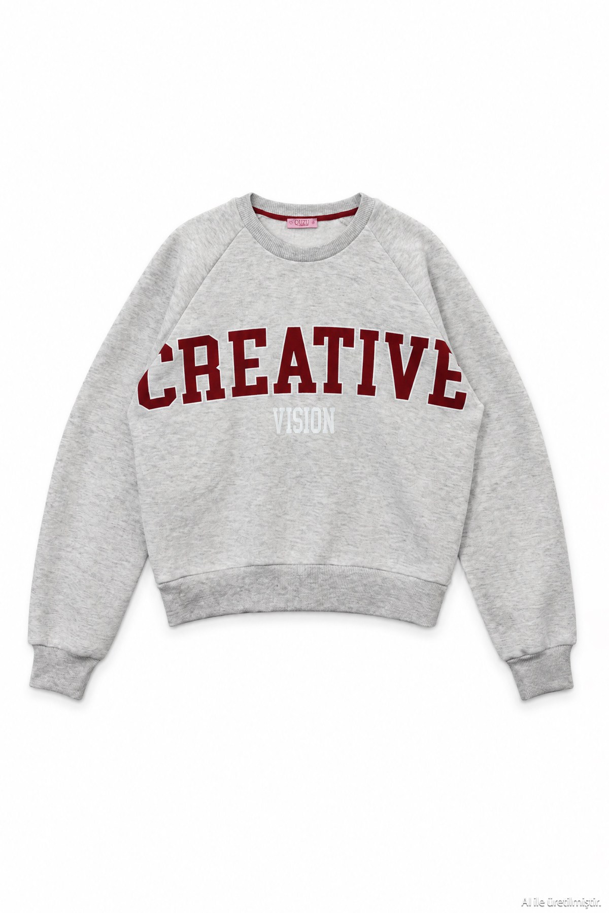 Quzu Baskı Detaylı Sweatshirt Karmelanj