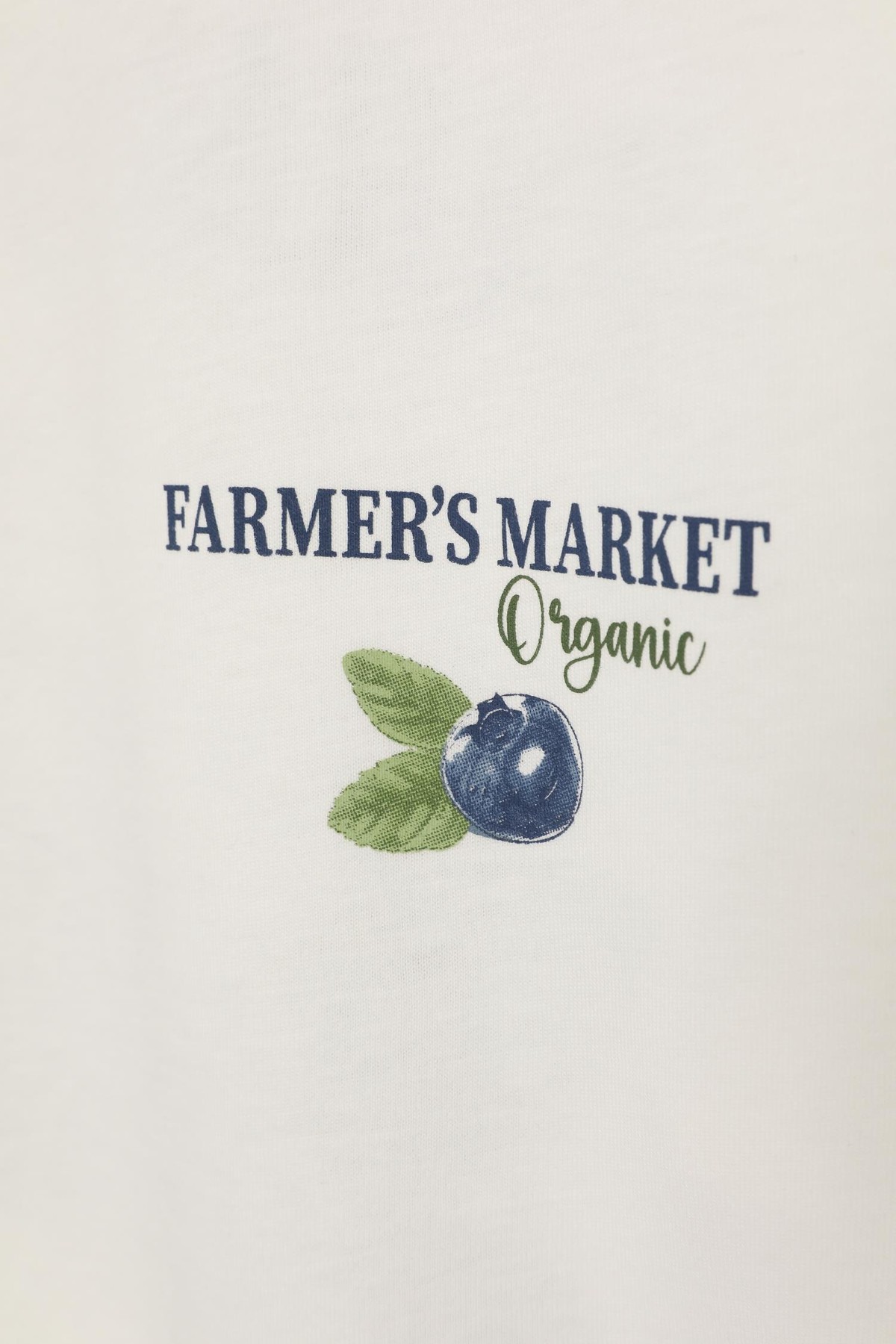 Quzu Baskı Detaylı T-shirt Ekru