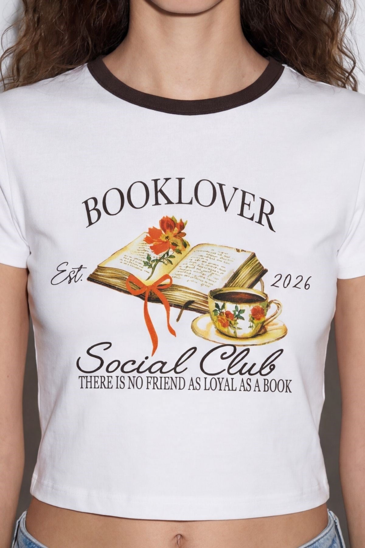 Quzu Baskı Detaylı T-shirt Ekru