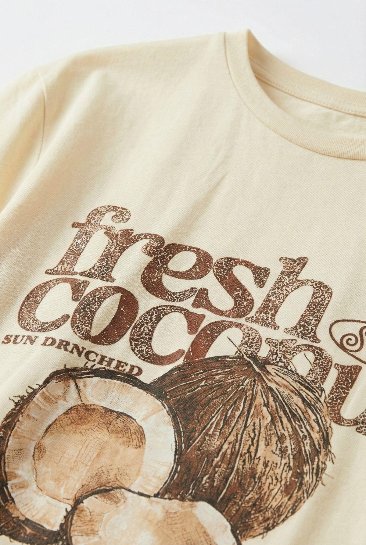 Quzu Baskı Detaylı T-shirt Sarı