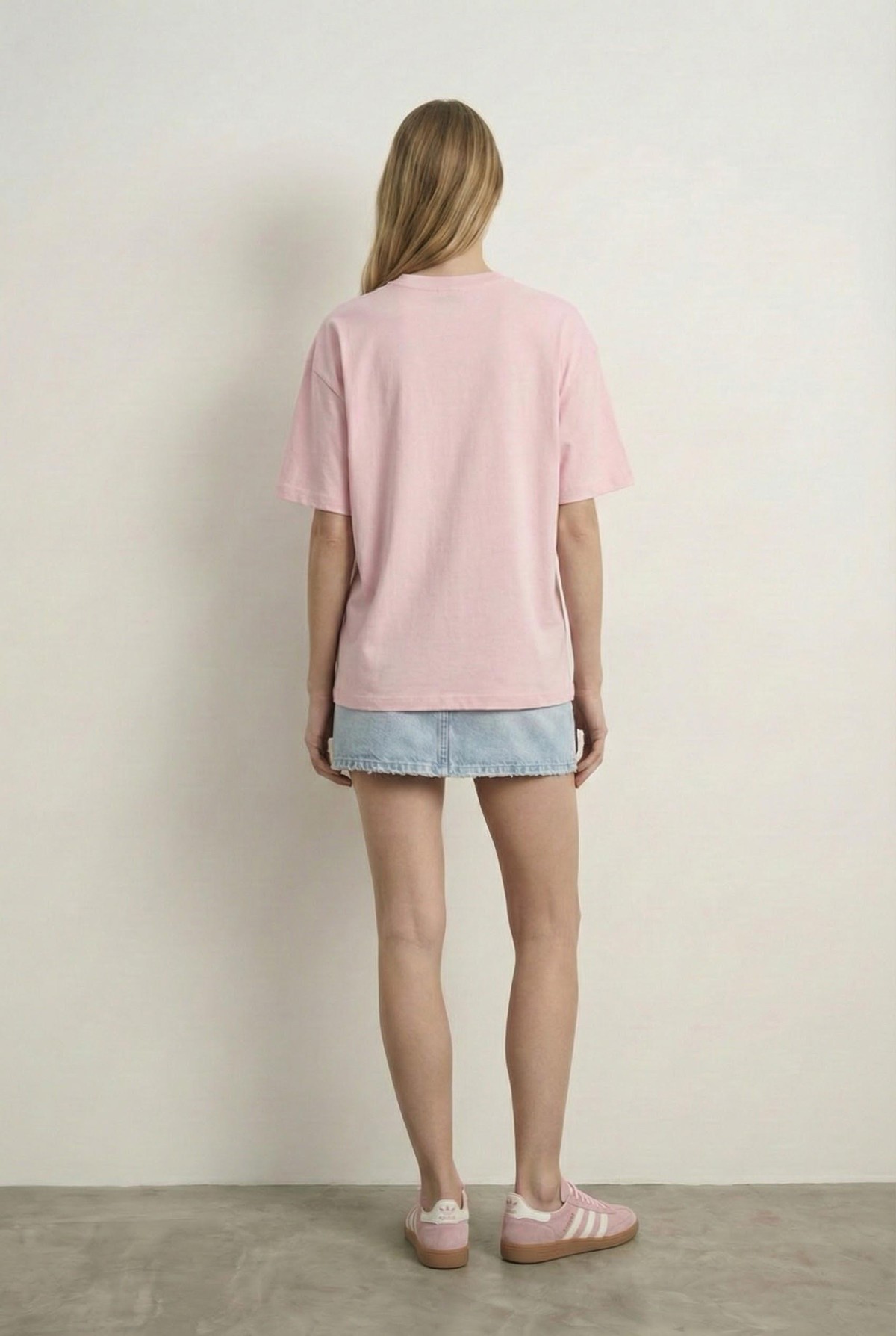 Quzu Baskı Nakış Detaylı T-shirt Pembe