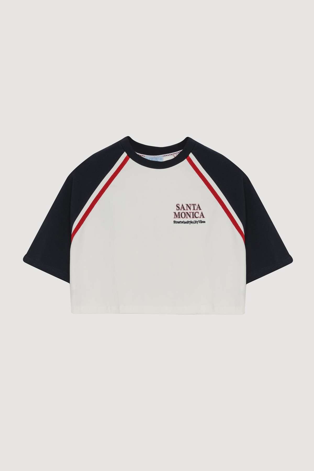 Quzu Baskı ve Tiktak Detaylı T-shirt Ekru