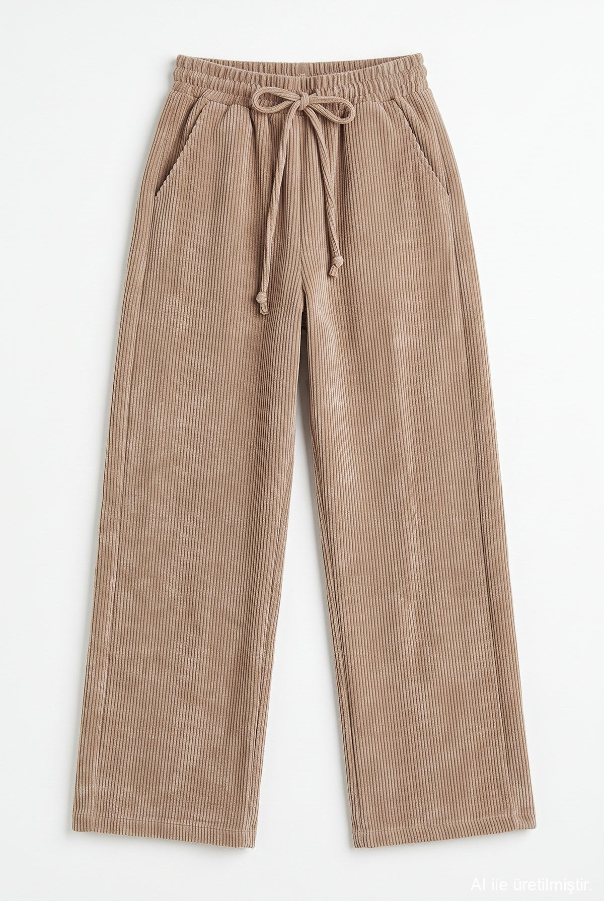 Quzu Elastic Waist Pants Camel