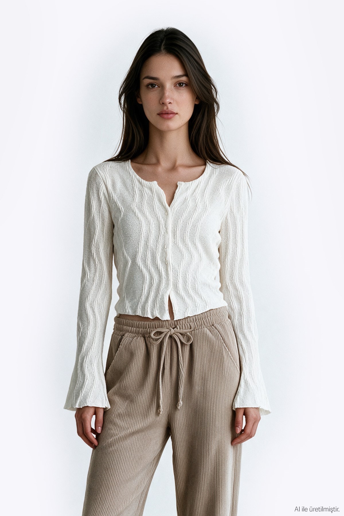 Quzu Elastic Waist Pants Camel