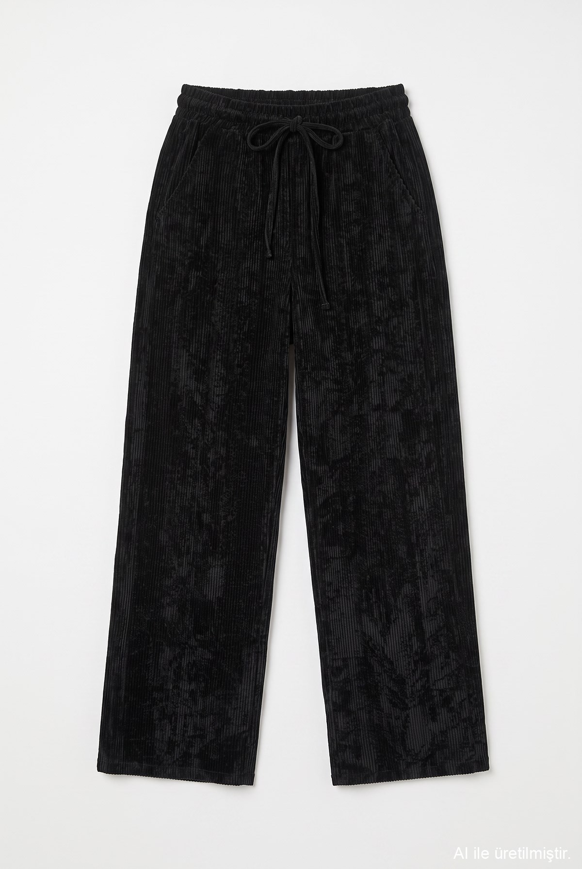 Quzu Elastic Waist Pants Black