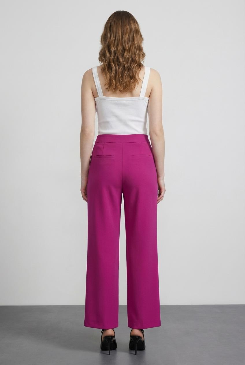 Quzu Bol Paça Pantolon Fuşya