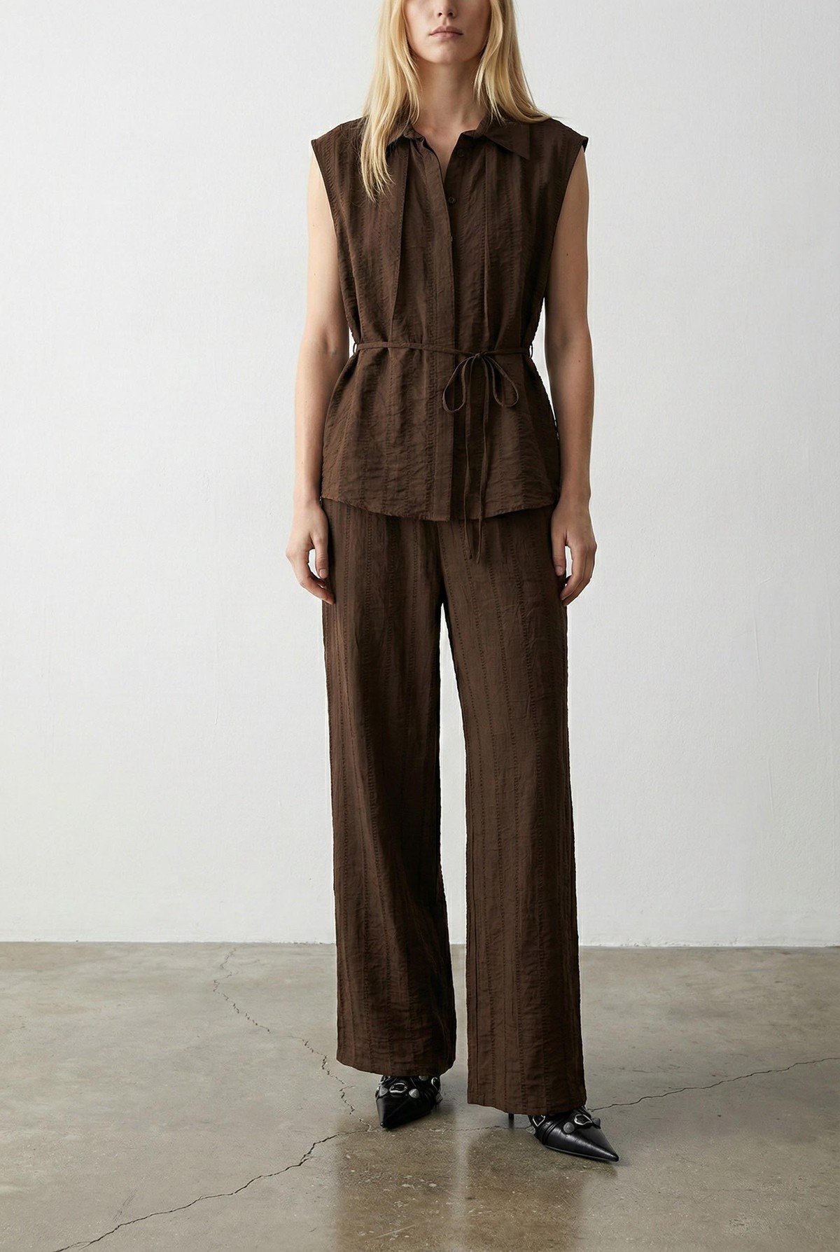 Quzu Bol Paça Pantolon Kahve