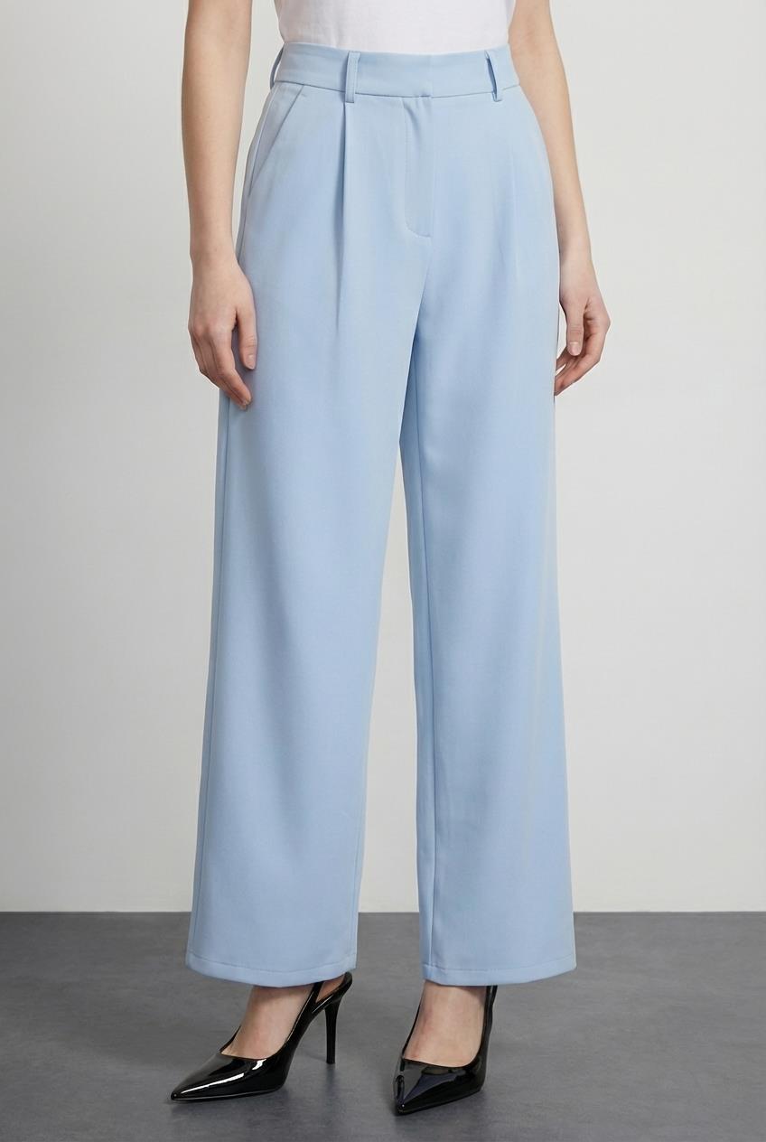 Quzu Bol Paça Pantolon Mavi