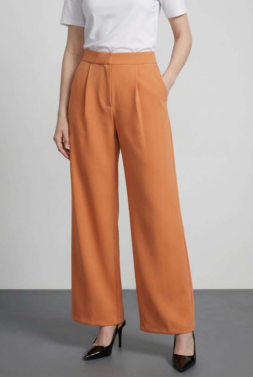 Quzu Bol Paça Pantolon Turuncu