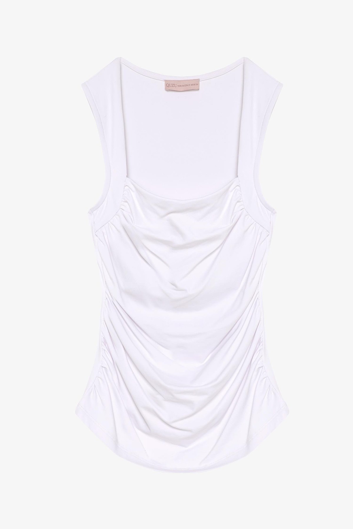 Quzu Büzgü Detaylı Bluz Ekru